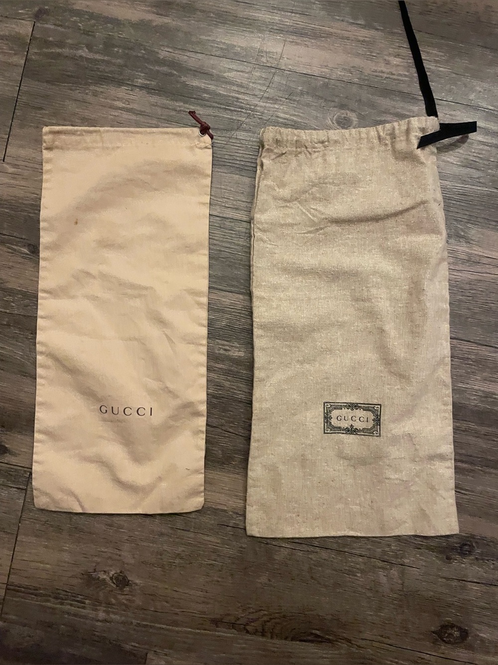 2 Gucci dust bags
